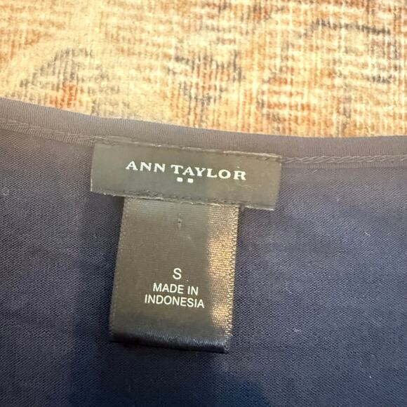 Ann Taylor Navy Sleeveless V-Neck Casual Lightweight Pocket Tank Top New Small - Picture 5 of 5